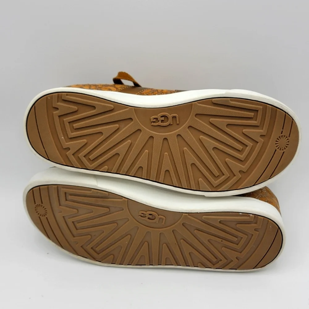 LIKE NEW!!! Ugg Kids' Marcus Sneaker Glitter‎ Leopard. SIZE 3. #1163